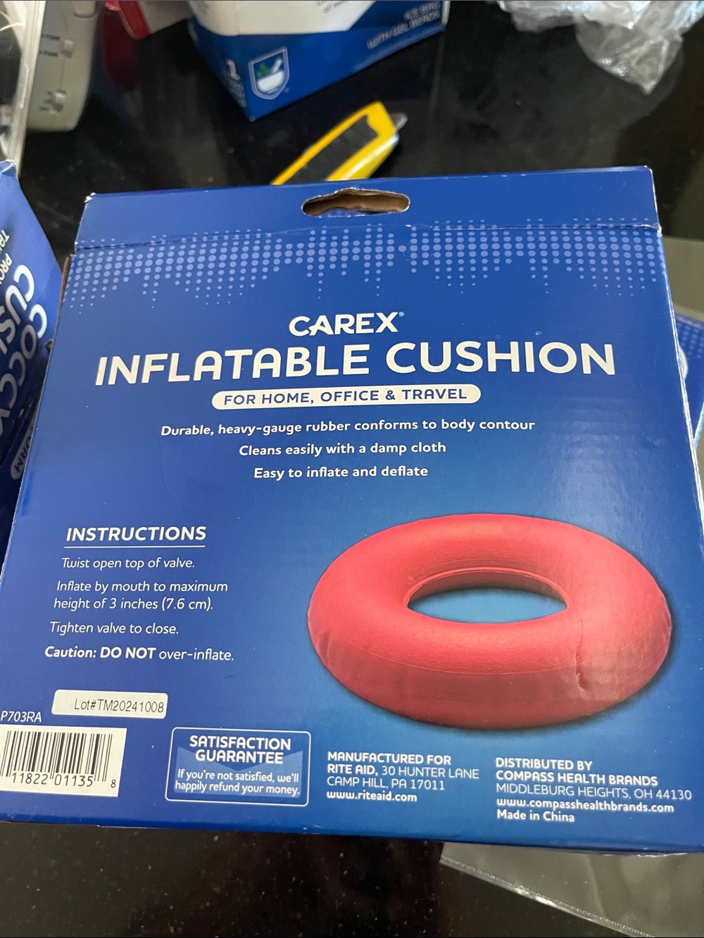 Inflatable Cushion - Red - Picture 2 of 2